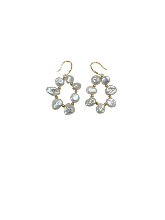 Keshi Pearl Flower Earring
