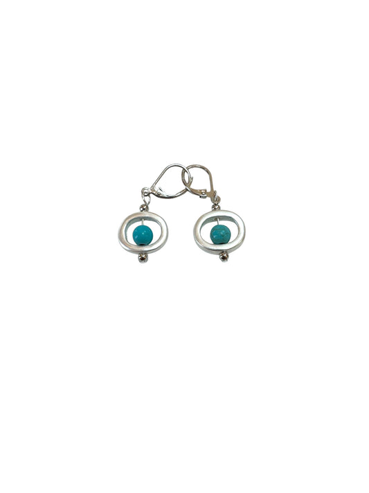 Modern Turquoise Drop Earring