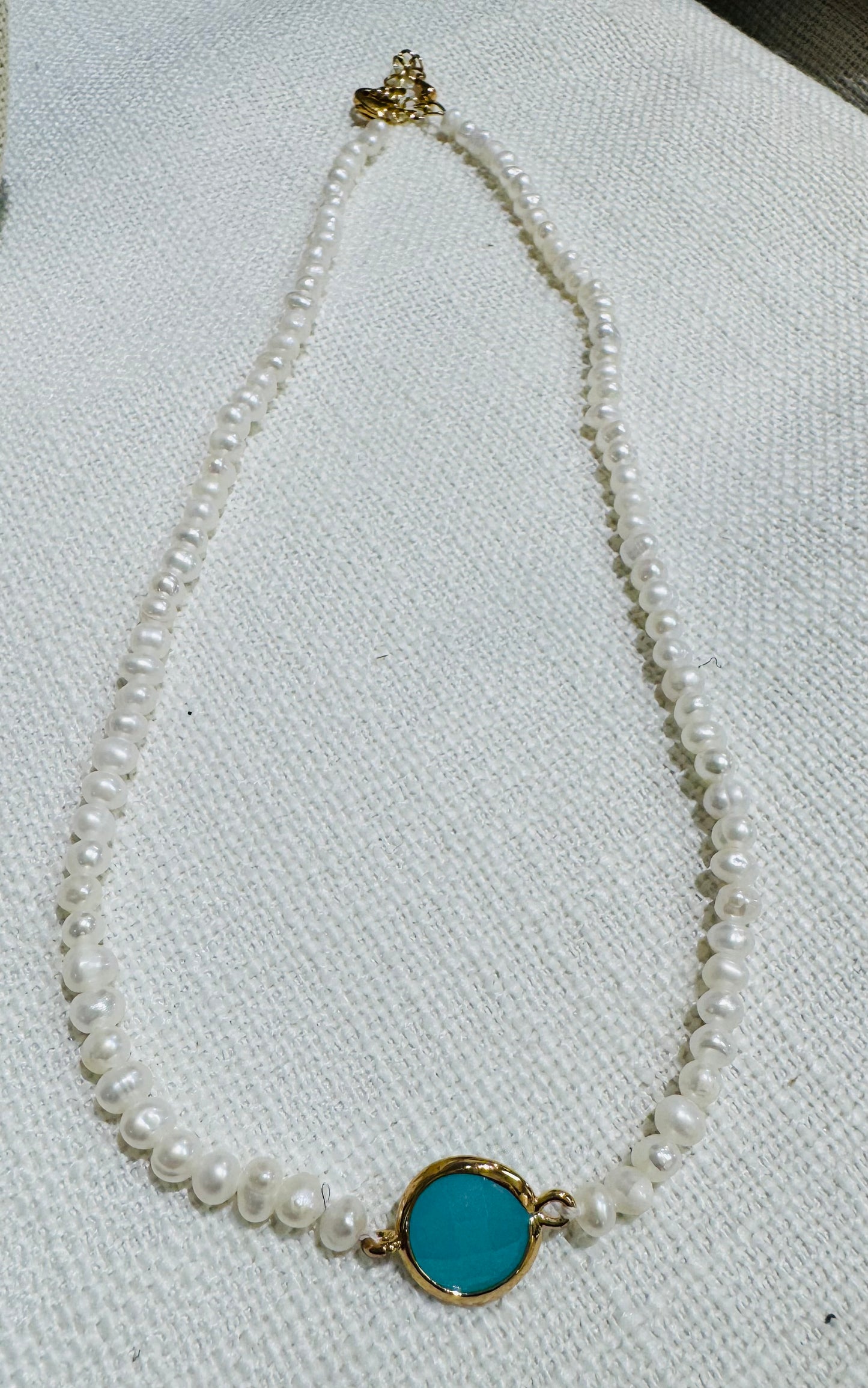 Sweet Freshwater Pearl with Colorful Dot Center