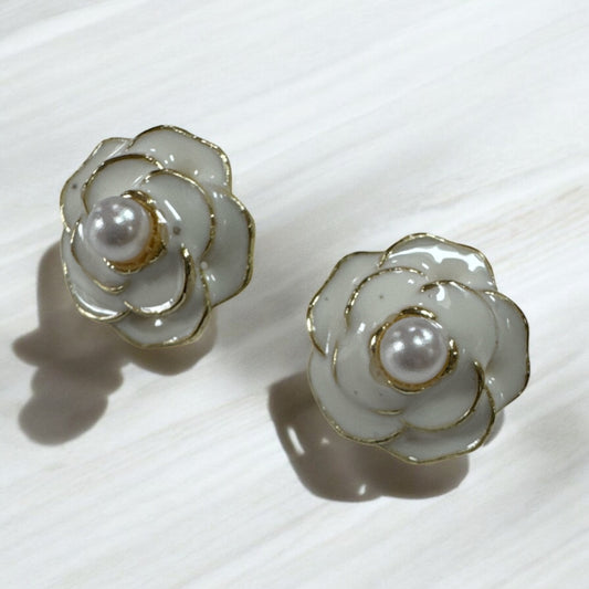 Enamel Flower Stud